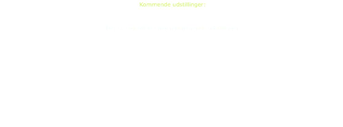 Kommende udstillinger: Der er i øjeblikket ingen kommende udstillinger